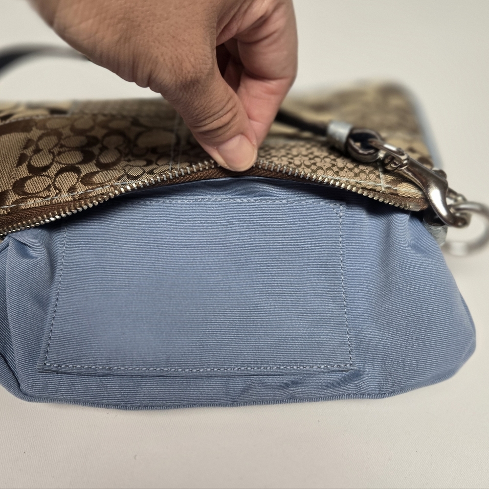 Vintage Coach 3693 Patchwork Python Trim Mini Sho… - image 8